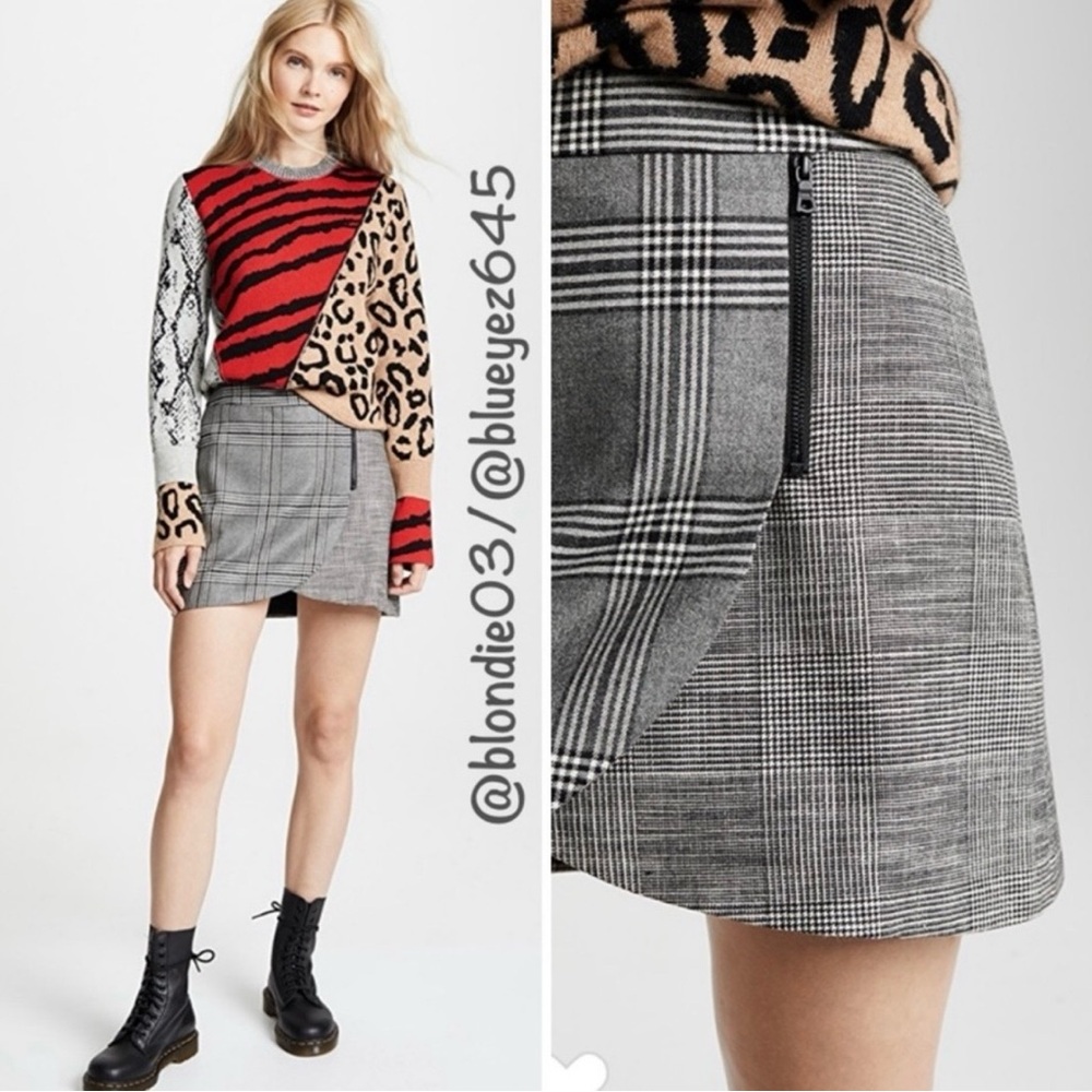 Alice + Olivia "Lennon" color block plaid